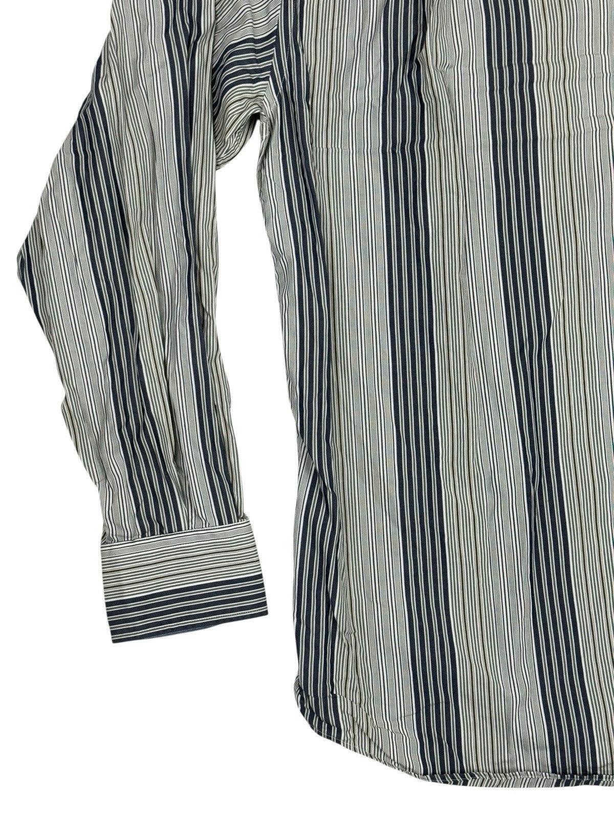 Lacoste Retro Blue Striped Shirt Large