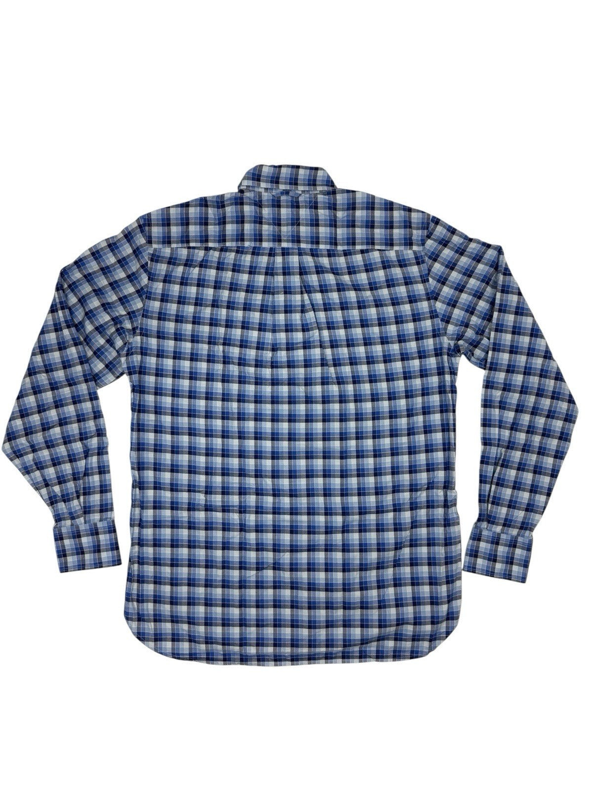 Tommy Hilfiger Blue Plaid Collared Shirt Medium