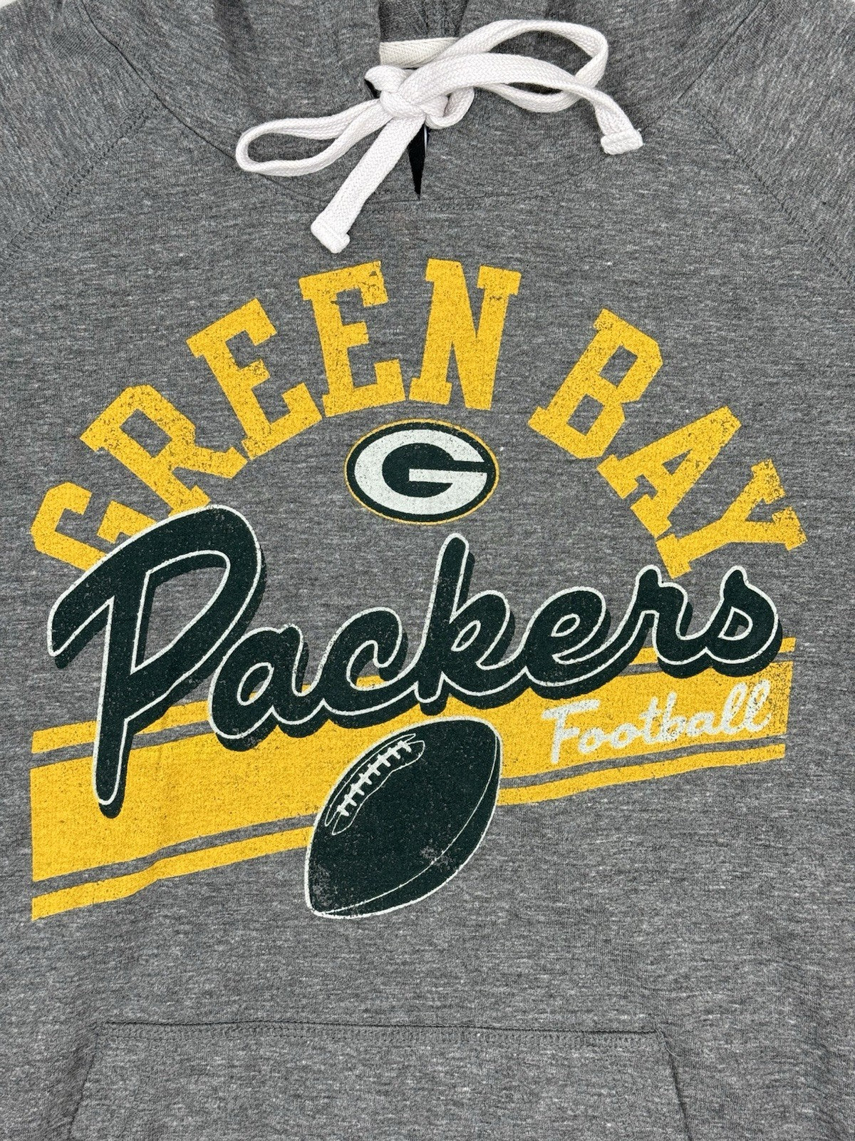 NFL Grey Green Bay Packers Distressed Print Hoodie XL