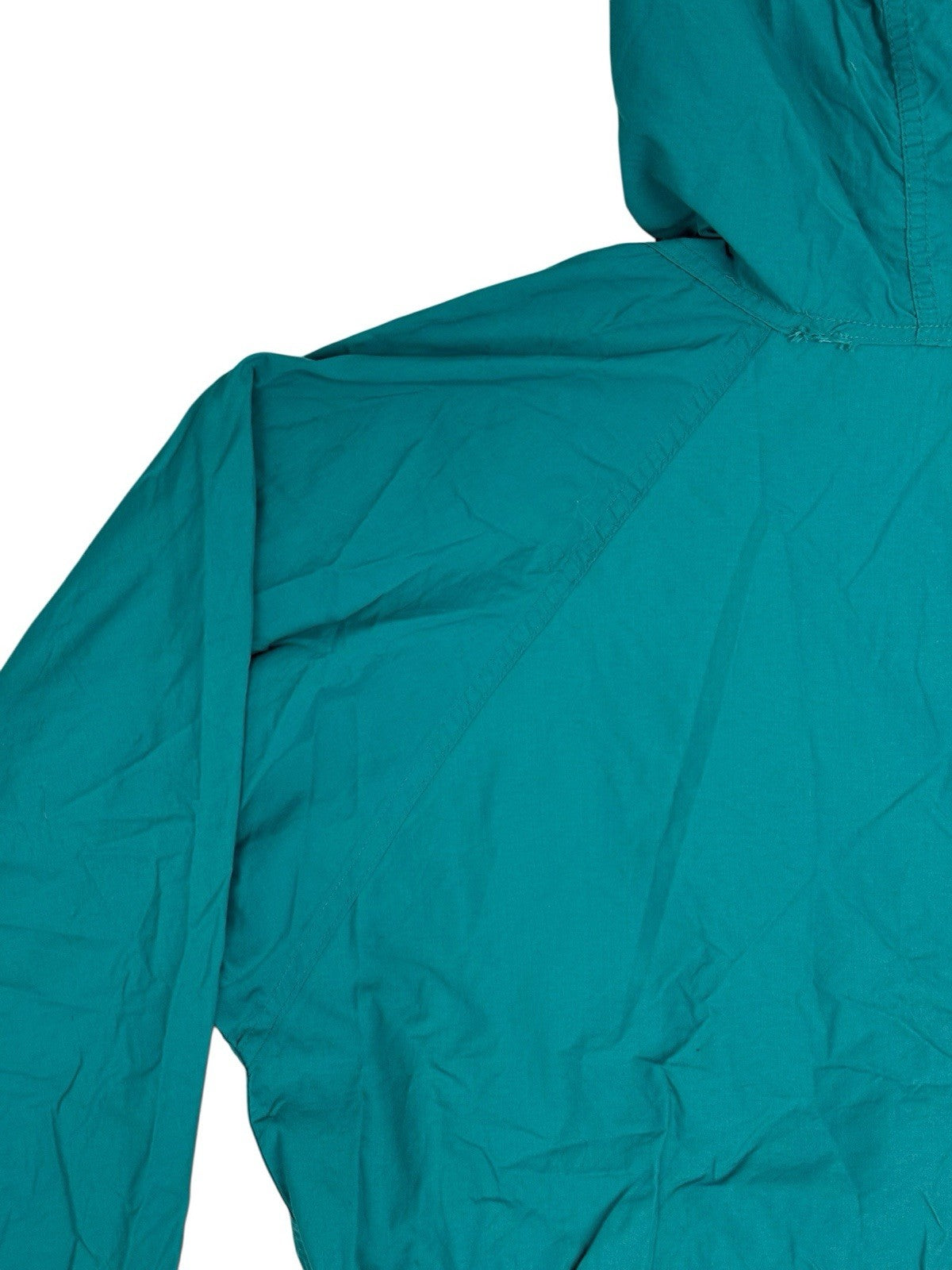 LL Bean Green Retro 1/2 Zip Poncho Medium
