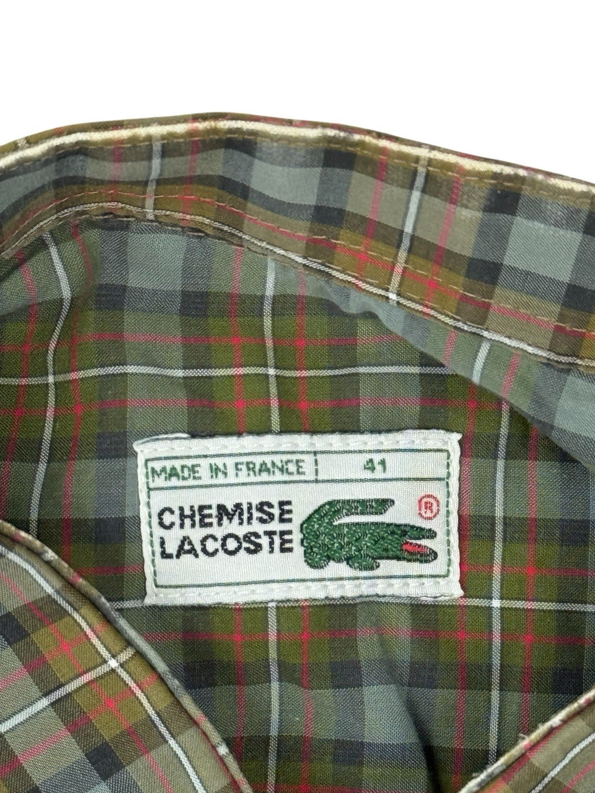 Chemise Lacoste Vintage Multicoloured Plaid Shirt Large