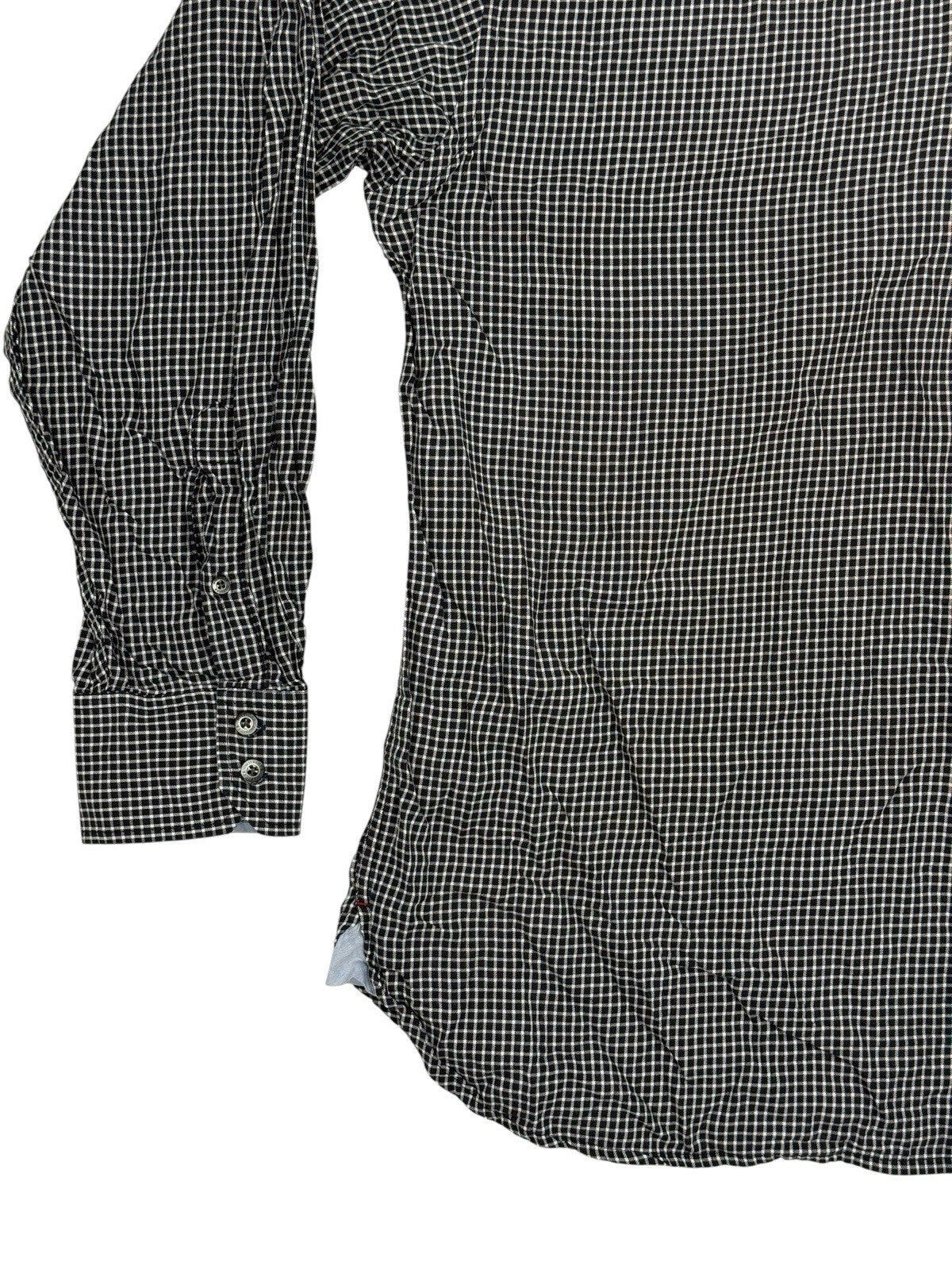 Tommy Hilfiger Black Check Collared Shirt 2XL