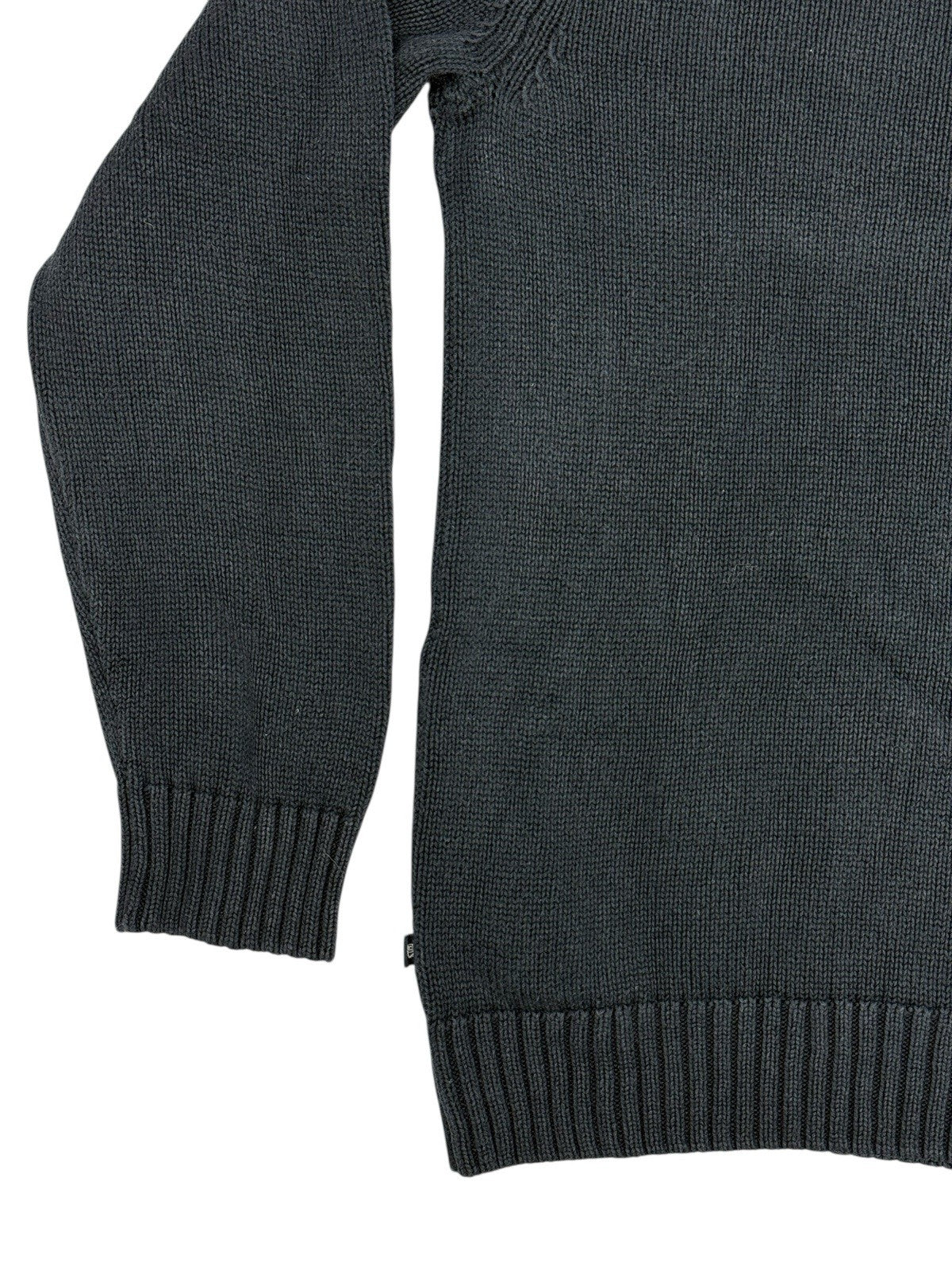 Chaps Blue Cotton Retro Knit Jumper Small