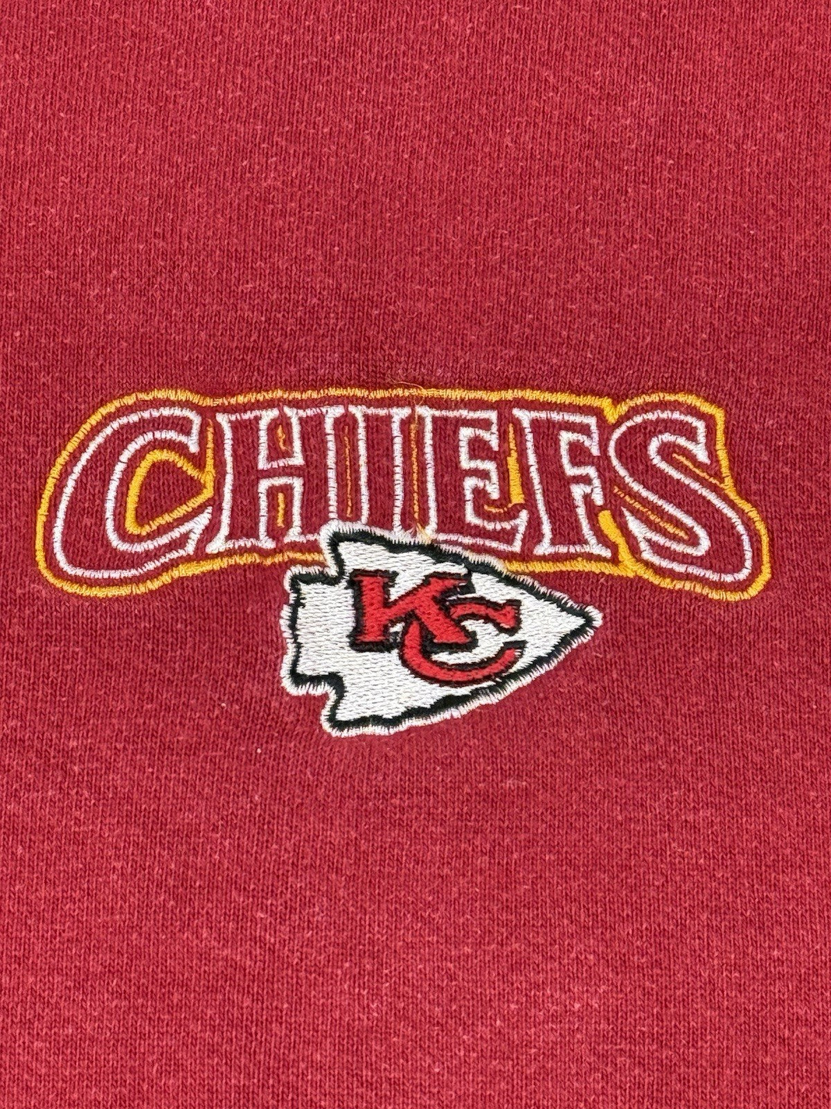 Kansas City Chiefs Vintage Red Button Up Jumper Medium