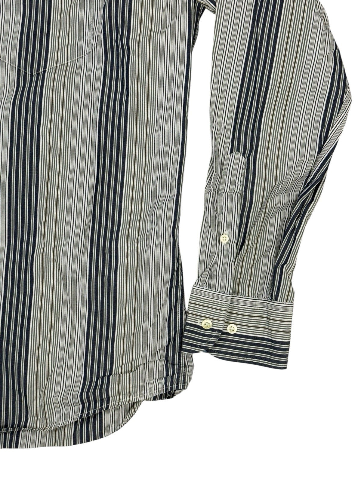Lacoste Retro Blue Striped Shirt Large