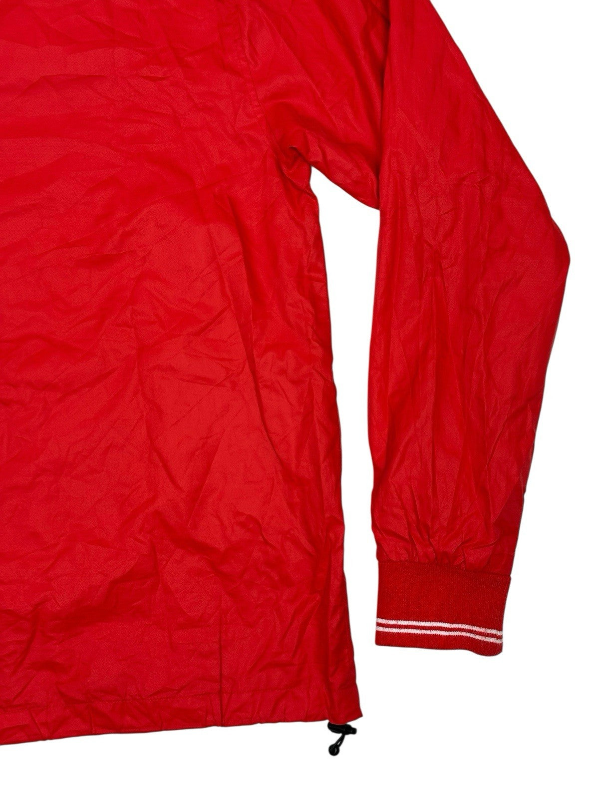 DC Red Hooded Zip Rain Jacket Small