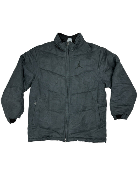 Nike Air Jordan Grey Lined Puffer Jacket Small