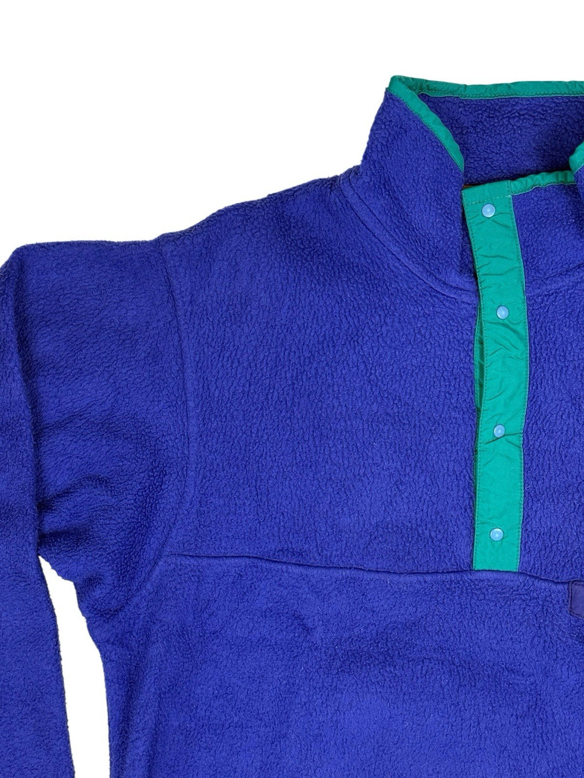 Patagonia Retro Blue Micro Synchilla 1/4 Zip Fleece Jumper Small