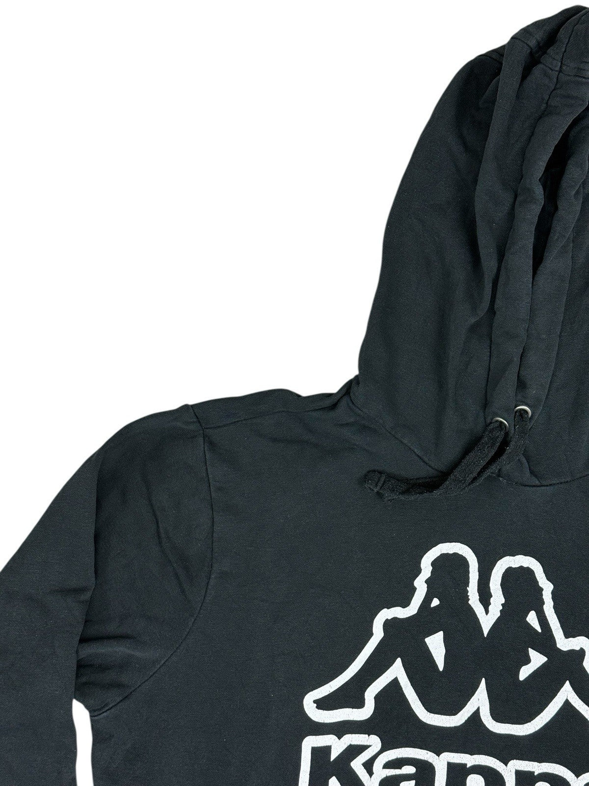 Kappa Black Big Logo Hoodie Medium