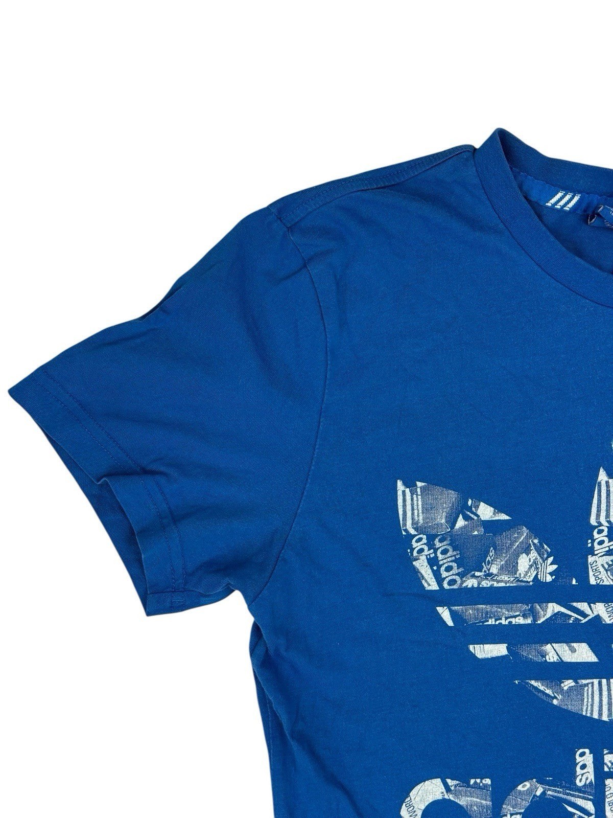 Adidas Blue Trefoil Print Top XS