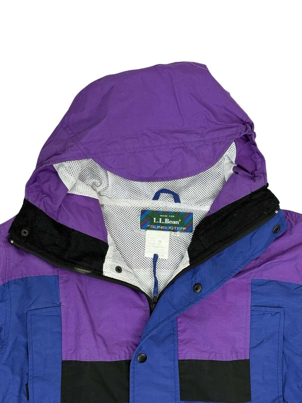 LL Bean Vintage Blue Sunbuster Zip Jacket Medium