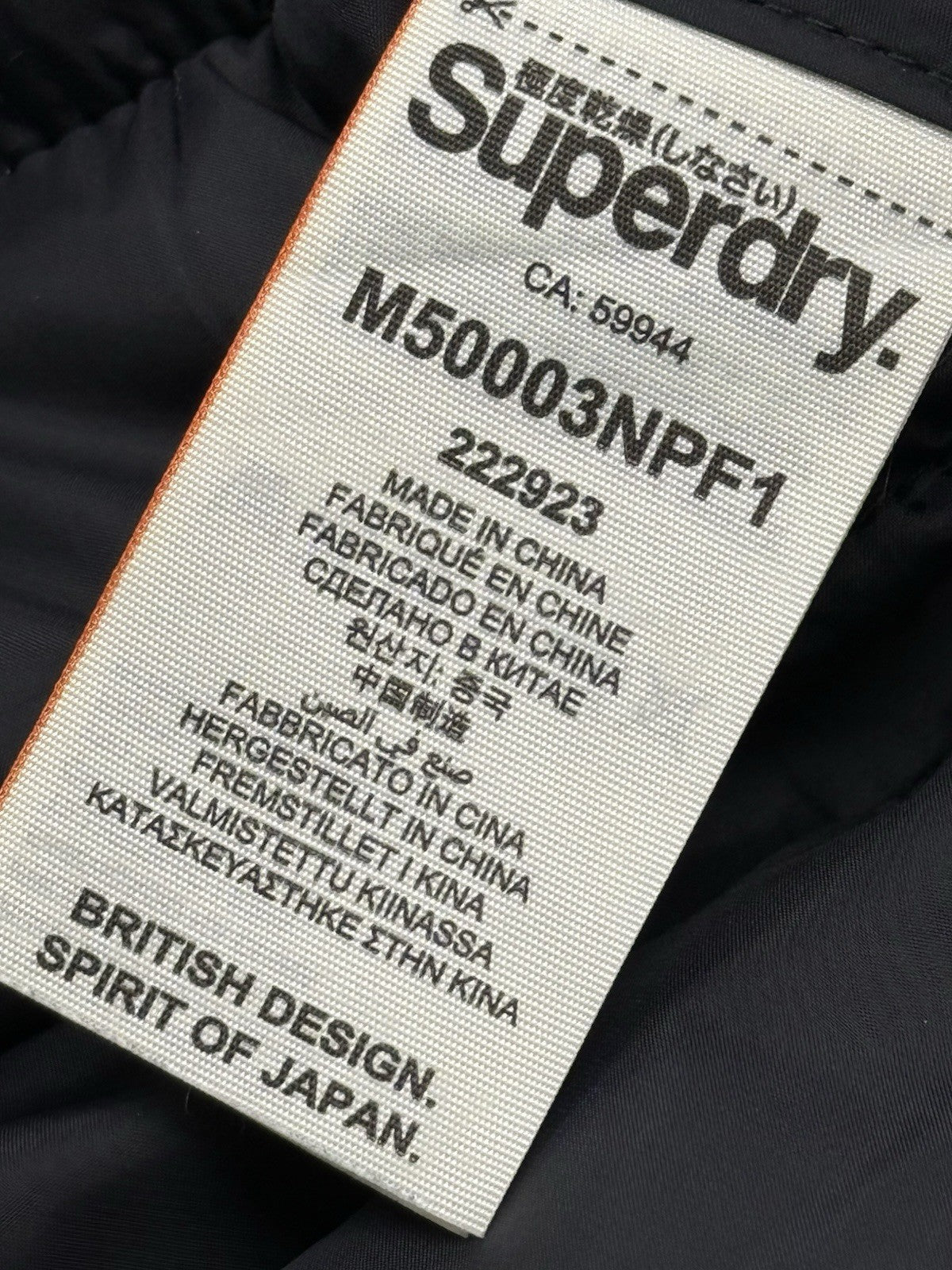 Superdry Grey Camo Fuji Puffer Jacket Medium