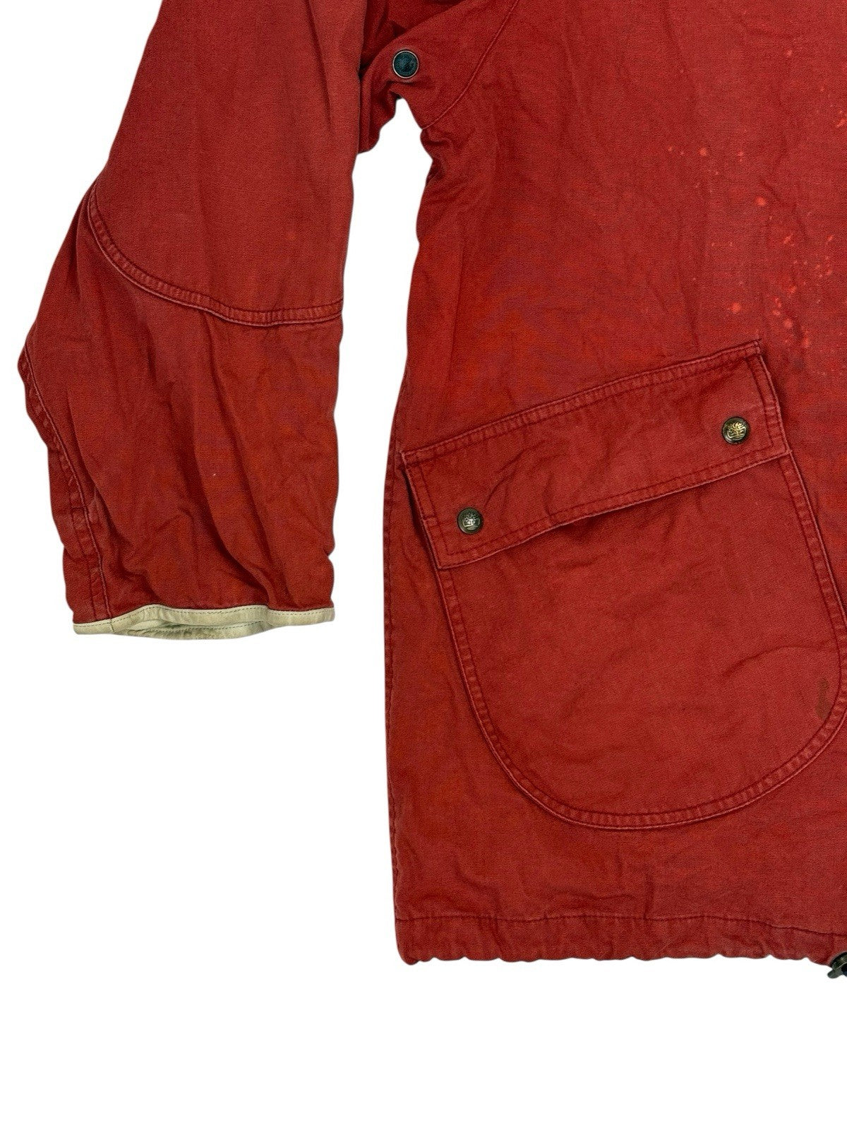 Timberland Retro Orange Weathergear Zip Heavyweight Jacket Medium
