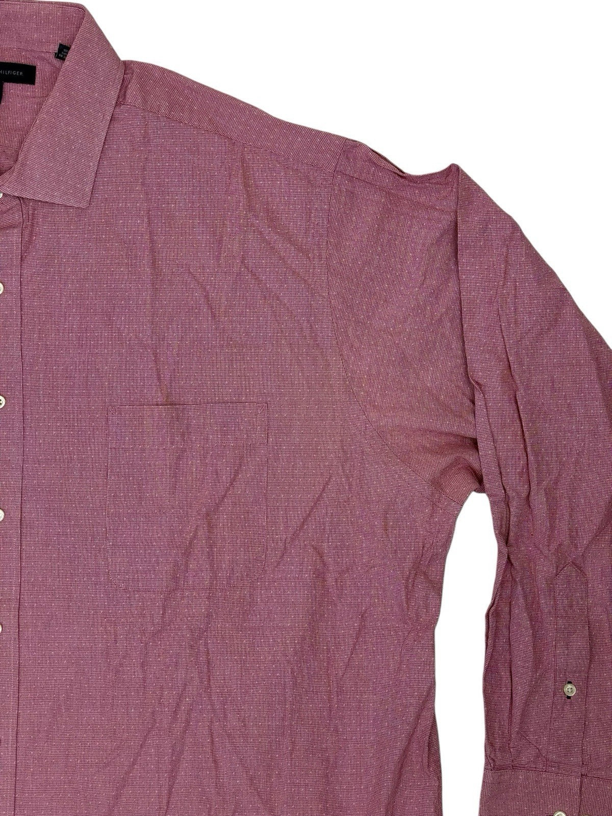 Tommy Hilfiger Pink Long Sleeve Collared Shirt 2XL Tall 19in Collar