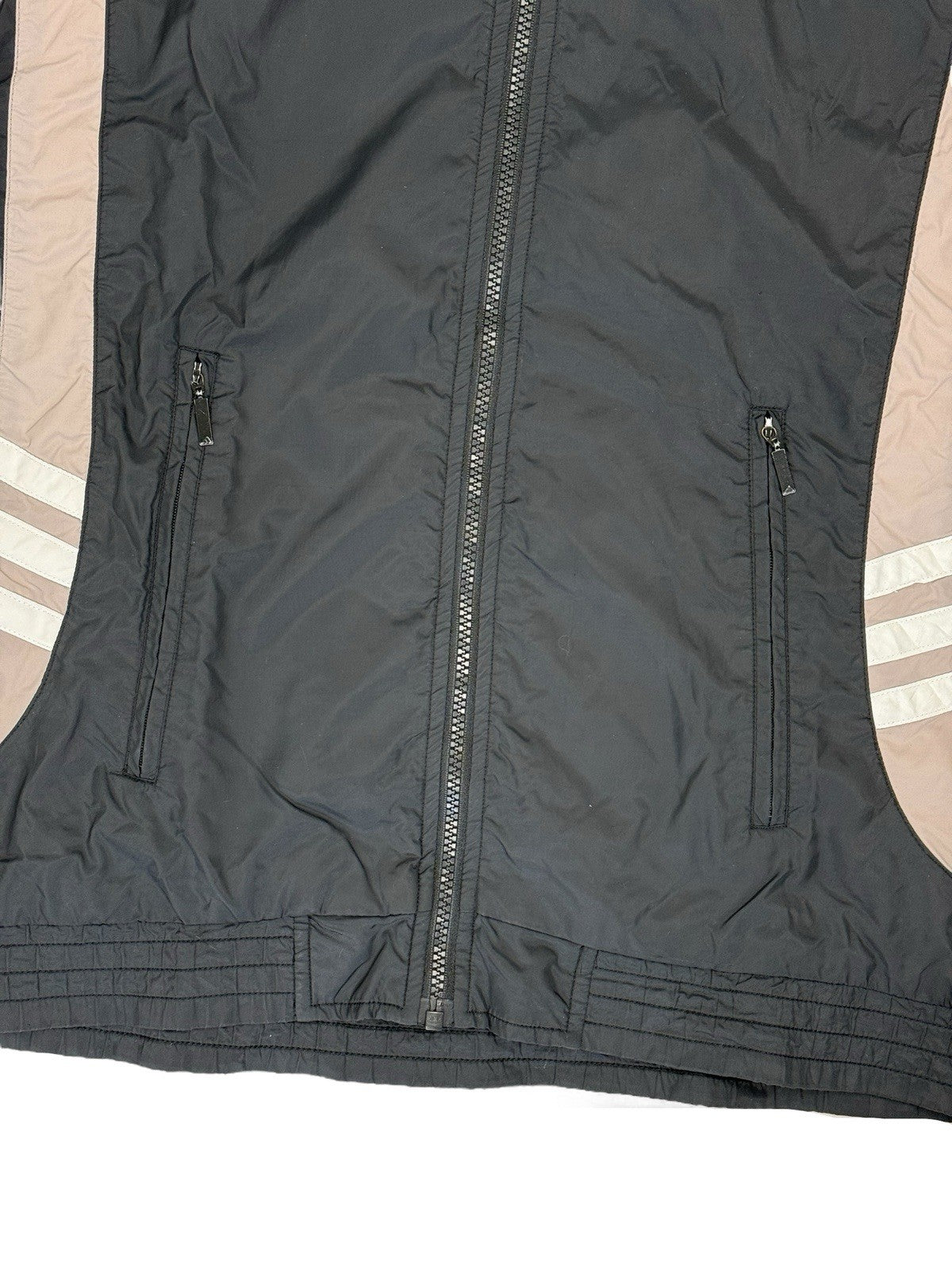Adidas Vintage Black Nylon Zip Track Jacket Medium