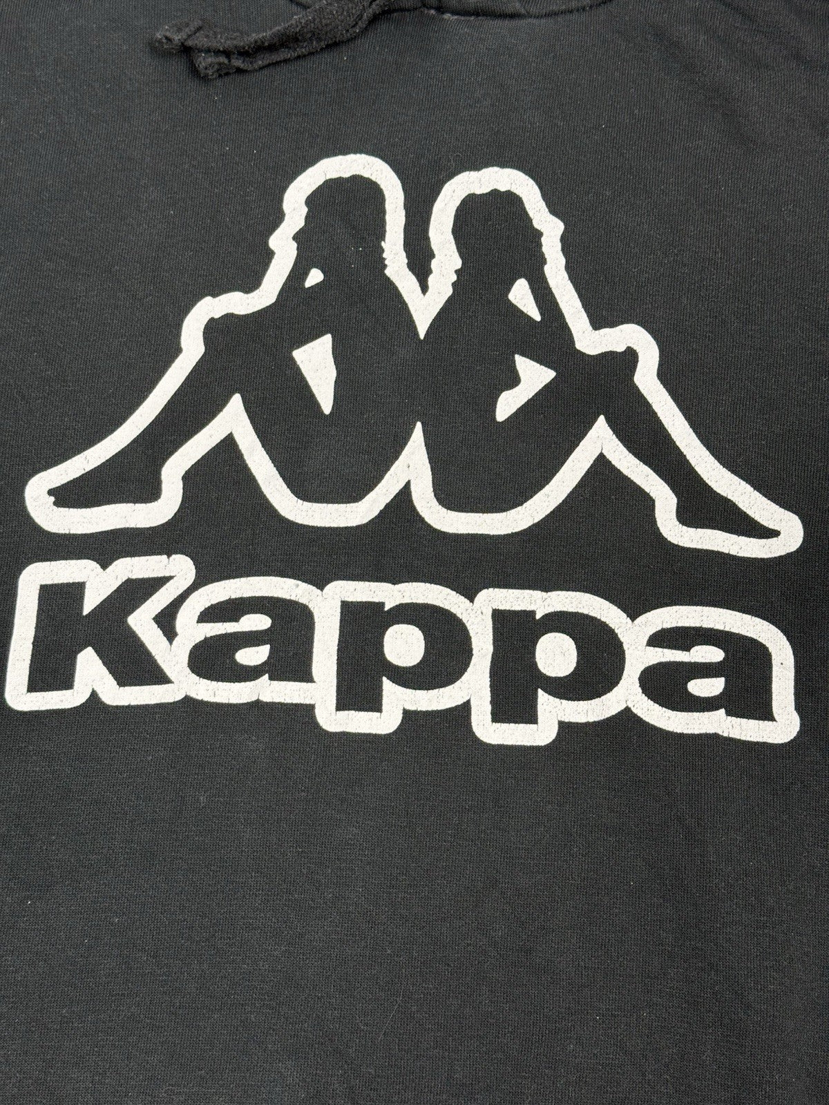 Kappa Black Big Logo Hoodie Medium