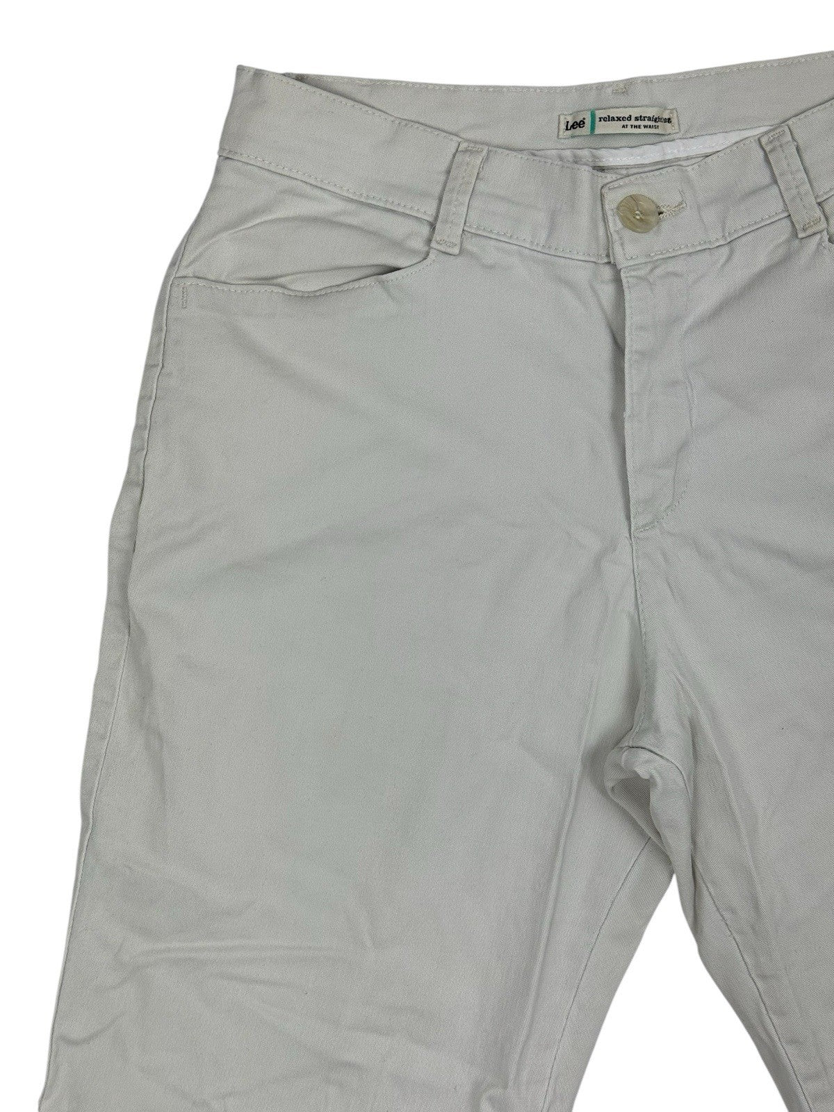 Lee Cream Relaxed Straight Trousers 30W 30L