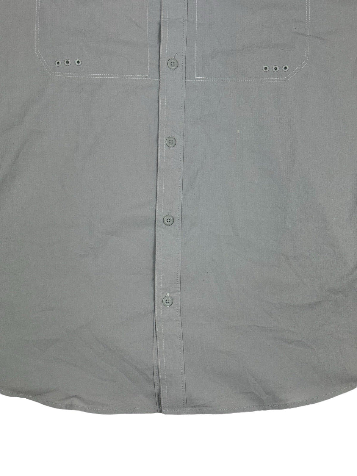 Columbia Grey PFG Polyester Fishing Shirt Large