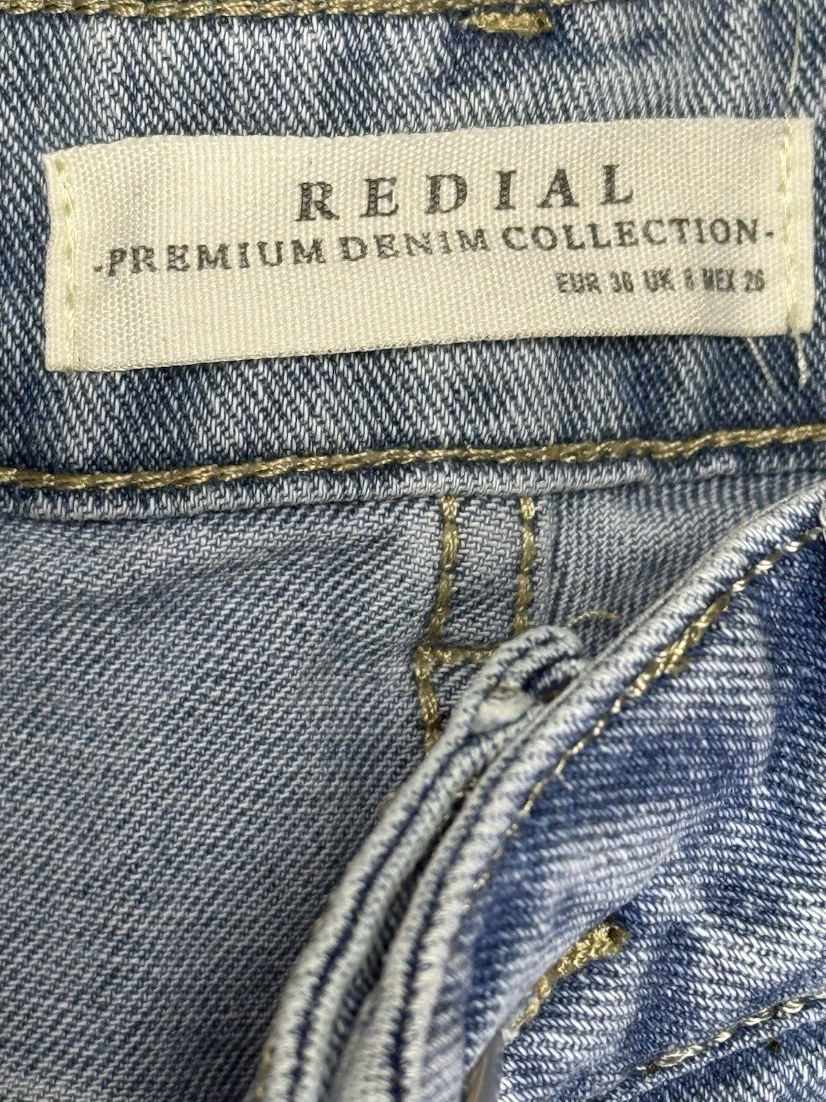 Redial Blue Loose Fit Cargo Jeans Size 8