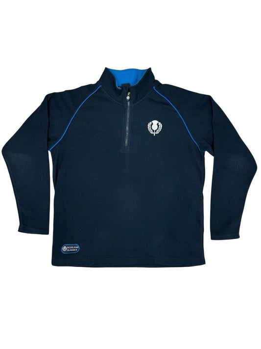 Scotland Classics Blue 1/4 Zip Fleece Jumper Large