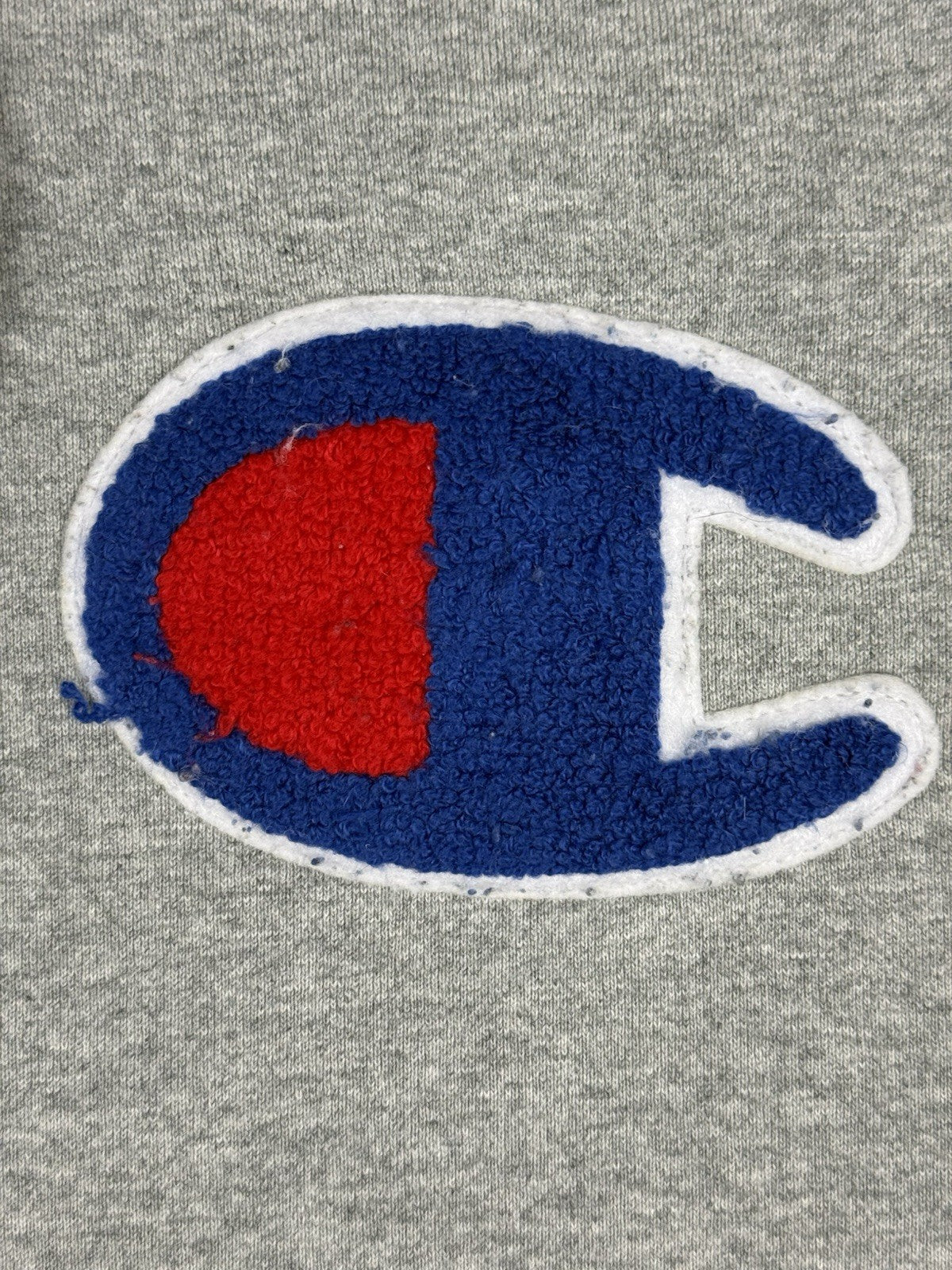 Champion Grey Retro Japanese Line Hoodie XL