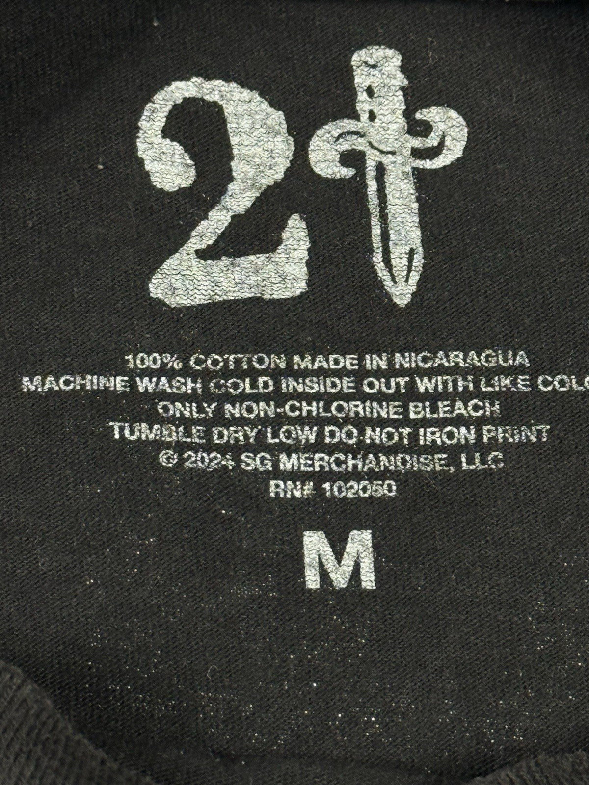 21 Savage Slaughter Gang American Dream Tour Black Rap Top Medium