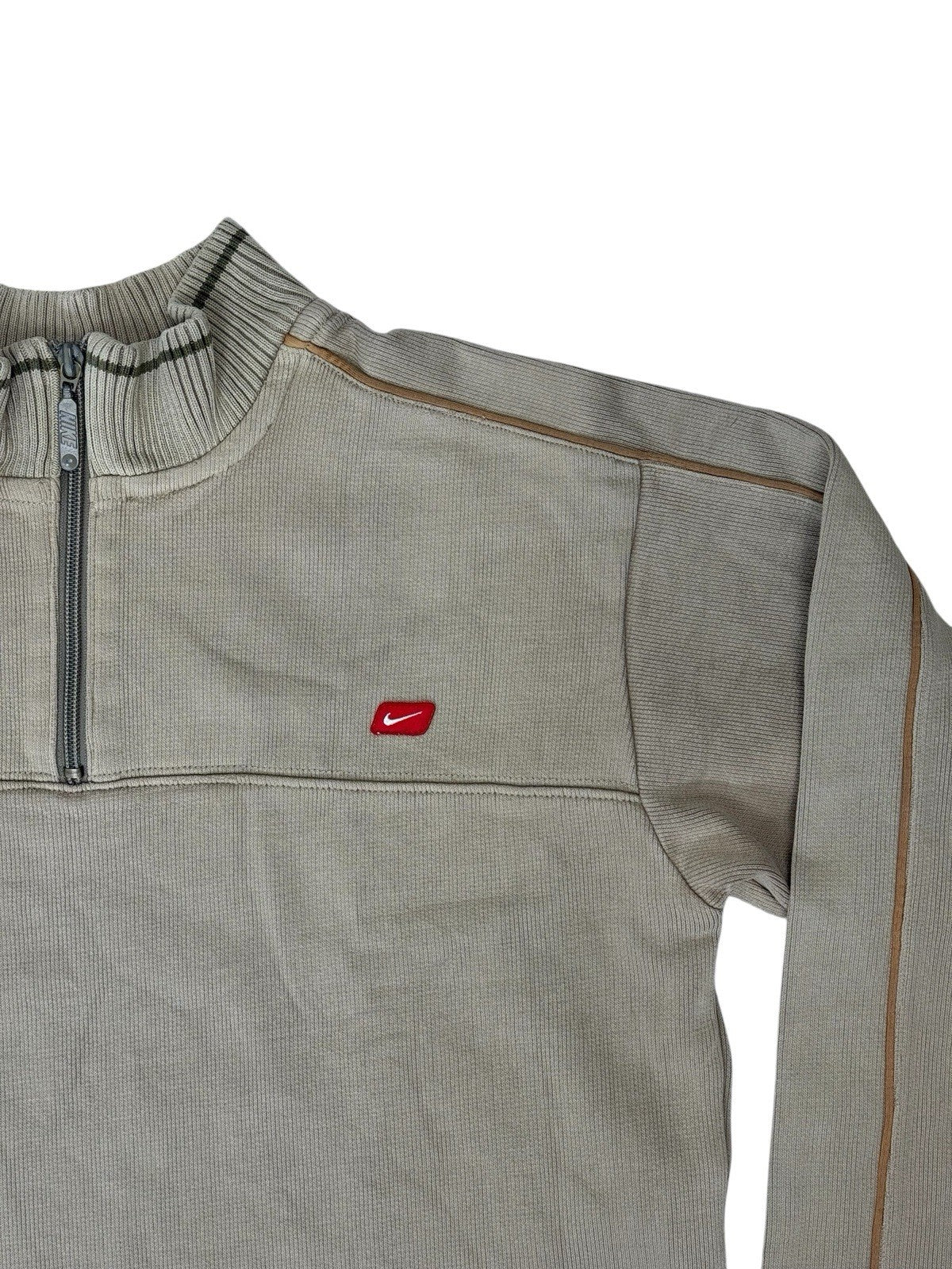 Nike Beige 1/4 Zip Fleece Lined Jumper XL