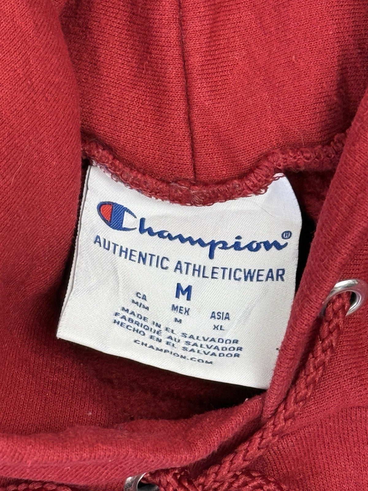 Champion Red CWU Wildcats Sweatshirt Hoodie USA College Medium