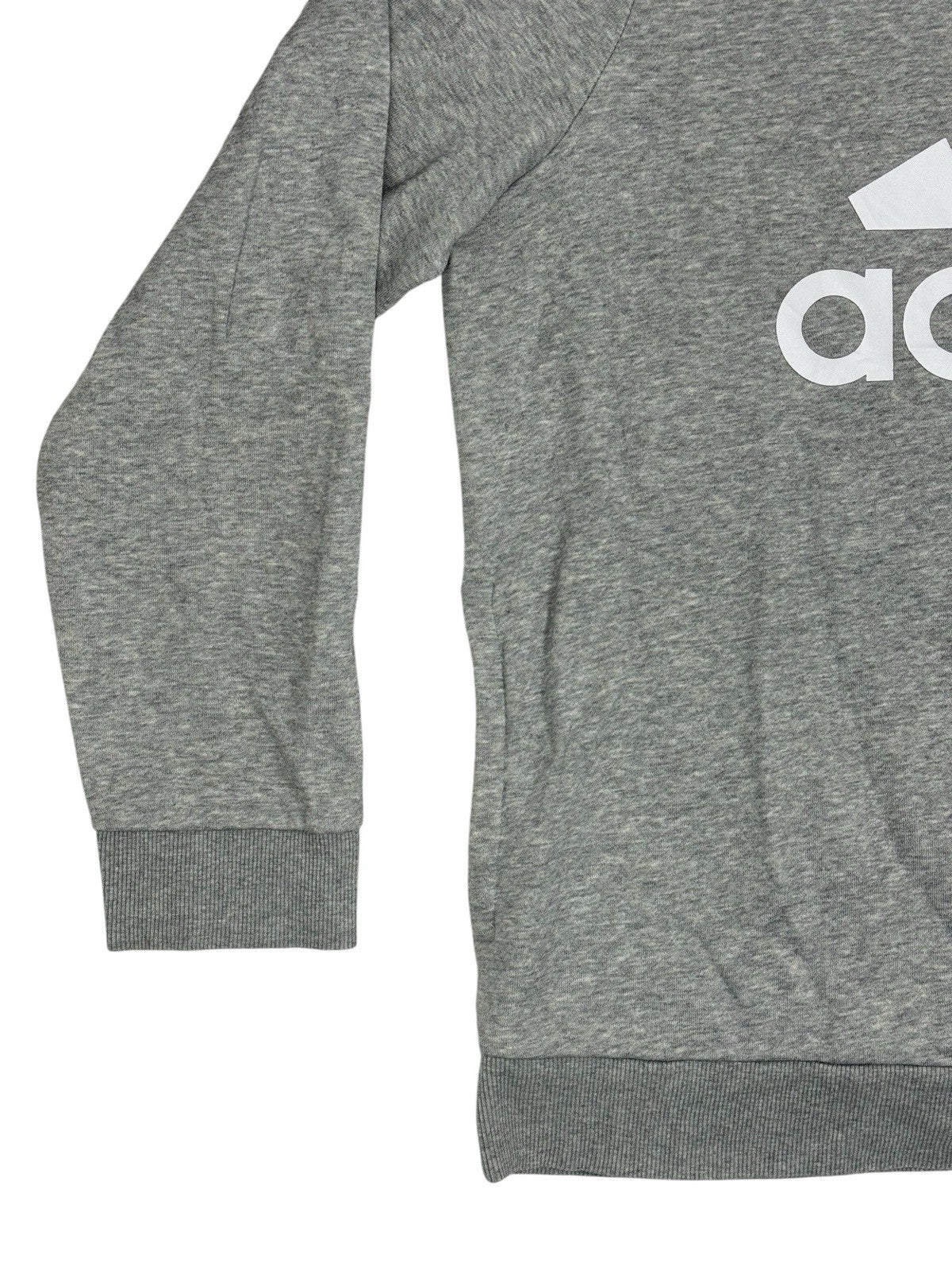 Adidas Grey Spellout Logo Hoodie 2XL