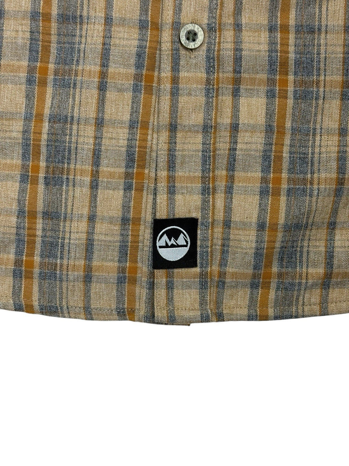 Wrangler Outdoor Series Beige Plaid Collared Shirt 2XL