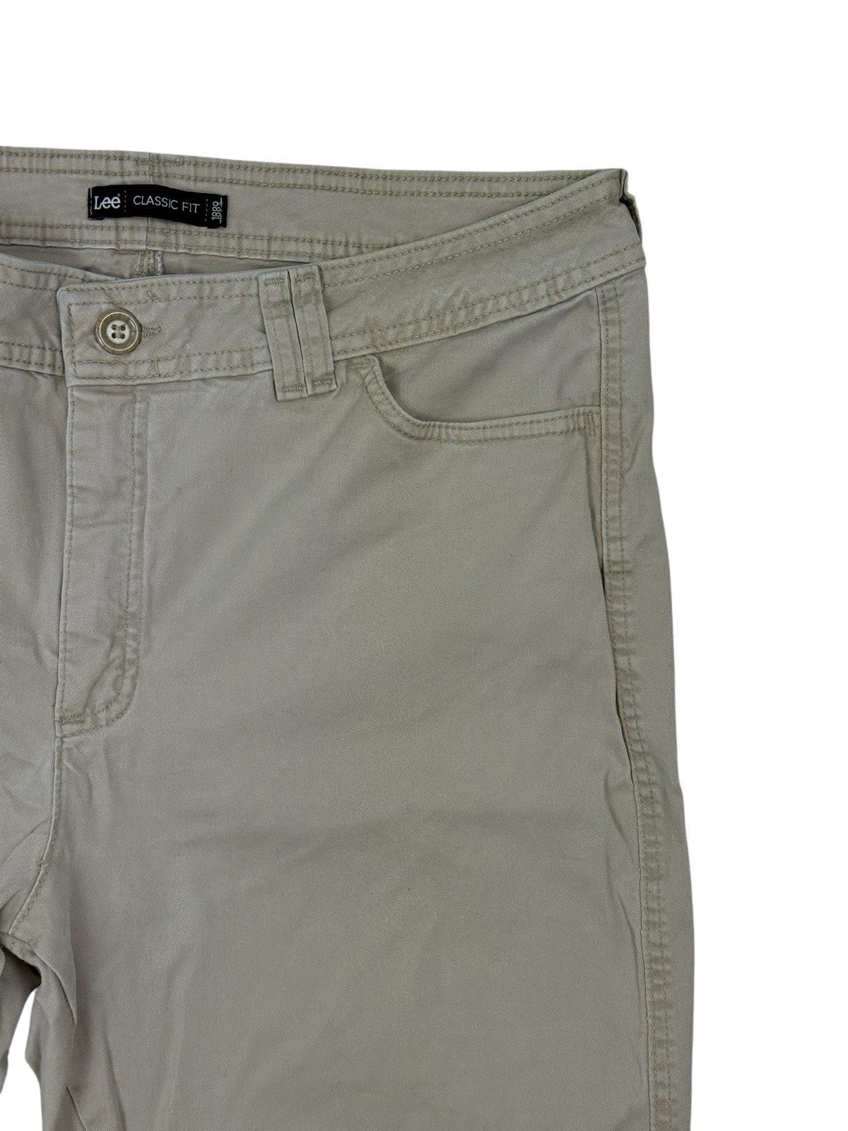 Lee Beige Classic Fit Trousers 34W 27L