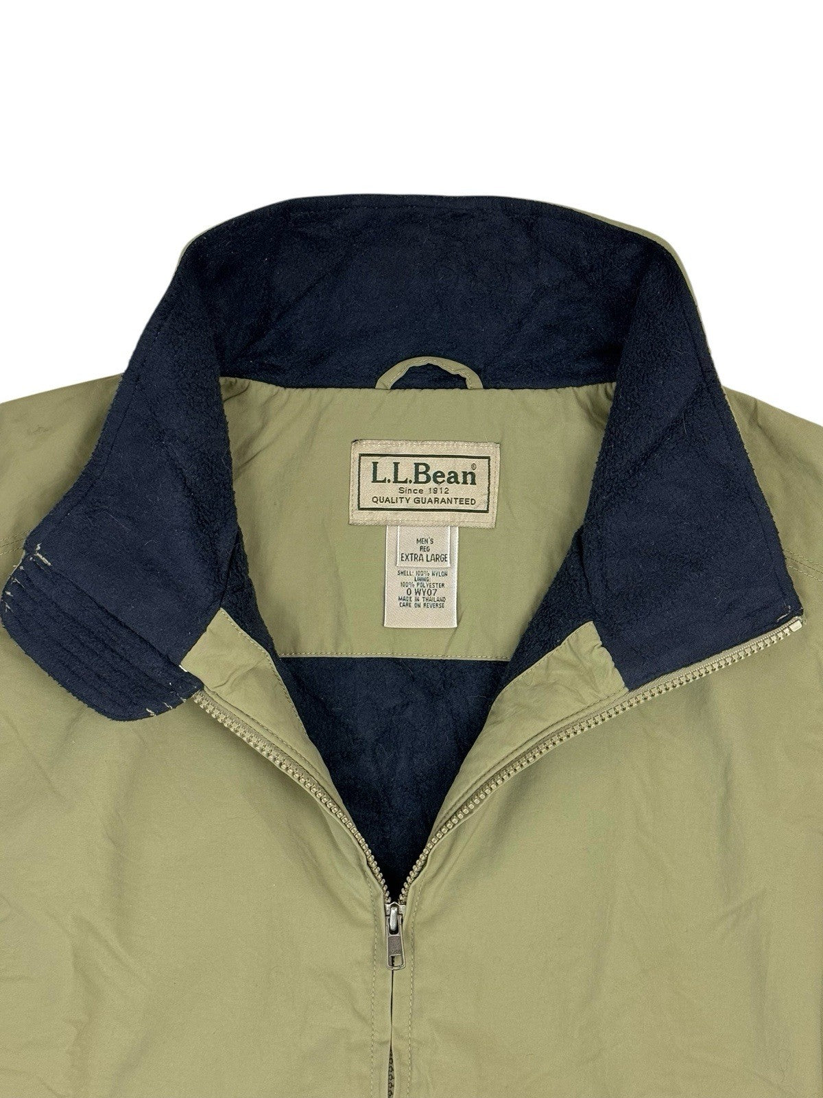 LL Bean Retro Green Fleece Lined Gillet Bodywarmer XL