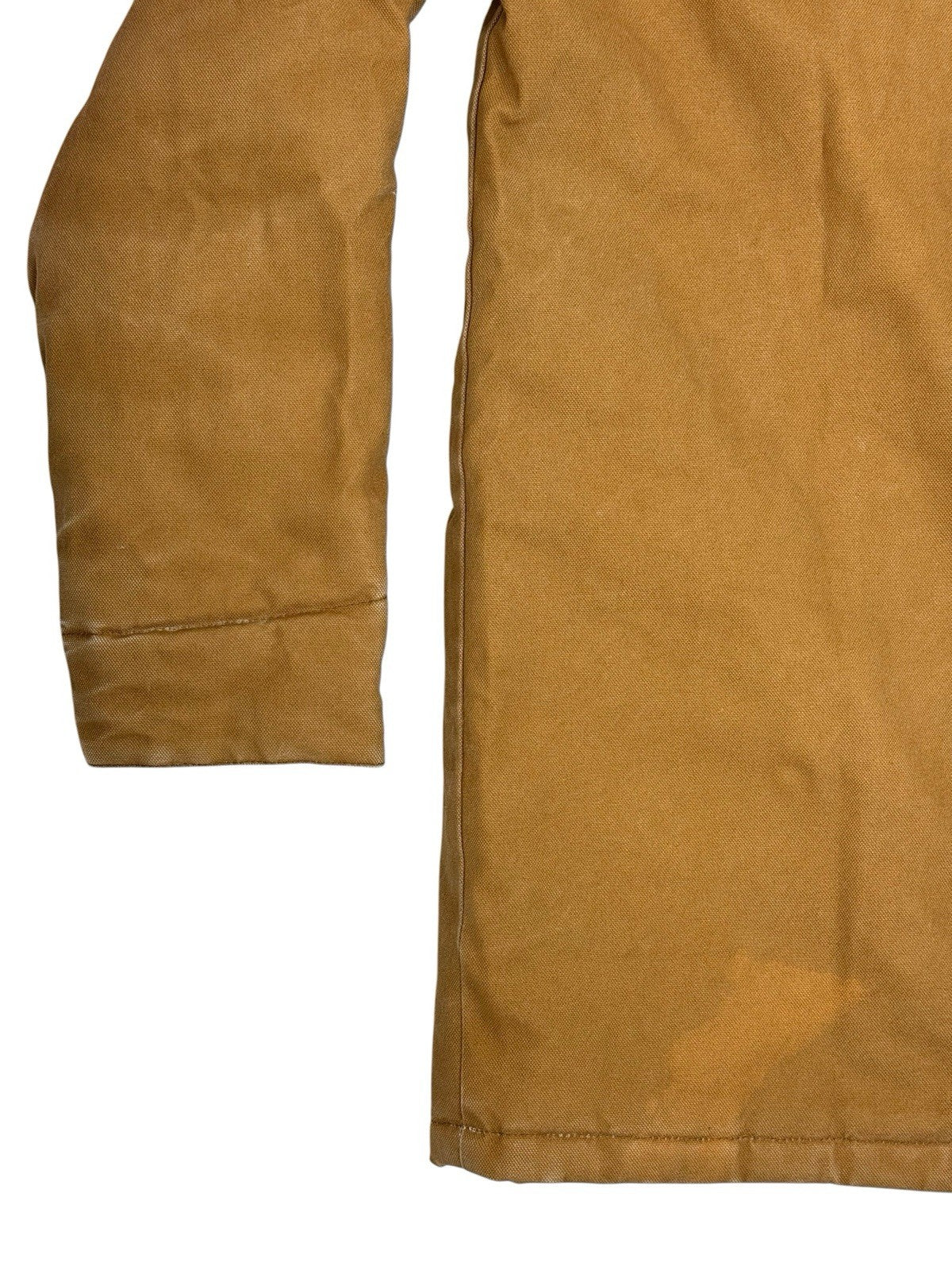 DC Brown Heavyweight Zip Hooded Insulated Denim Long Jacket Medium