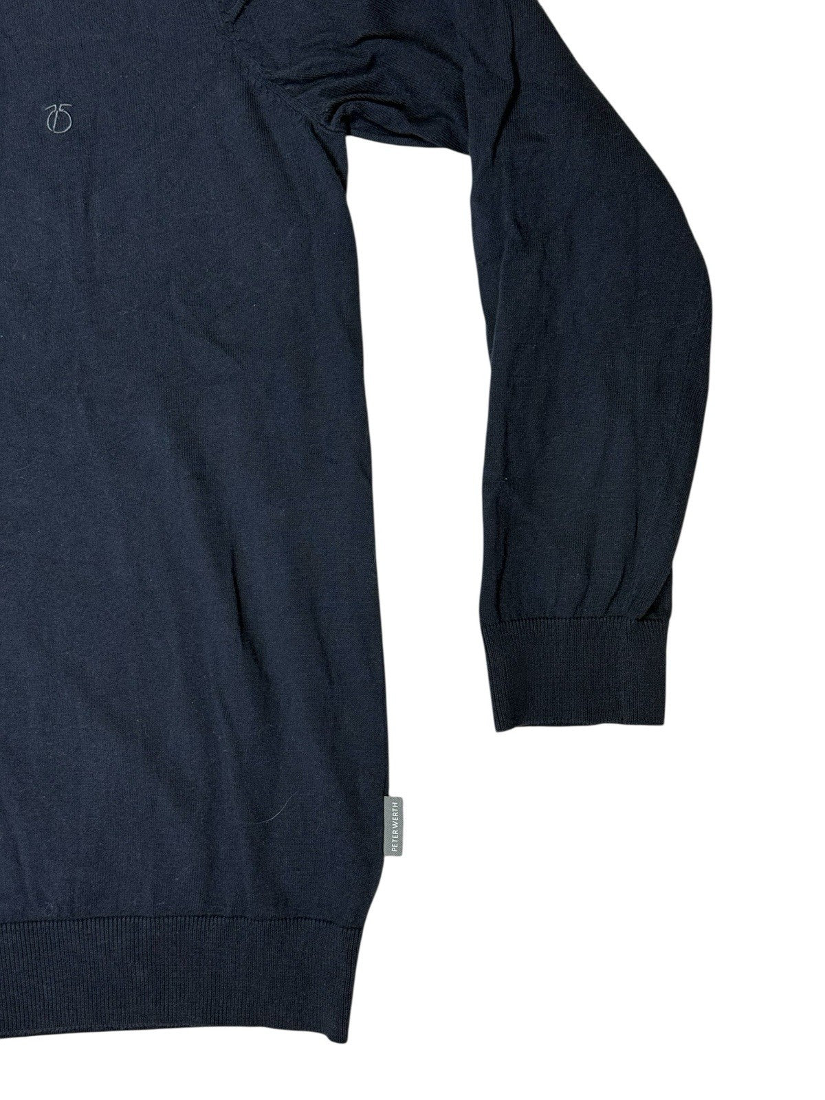 Peter Werth Blue Cotton Bailey Jumper Medium