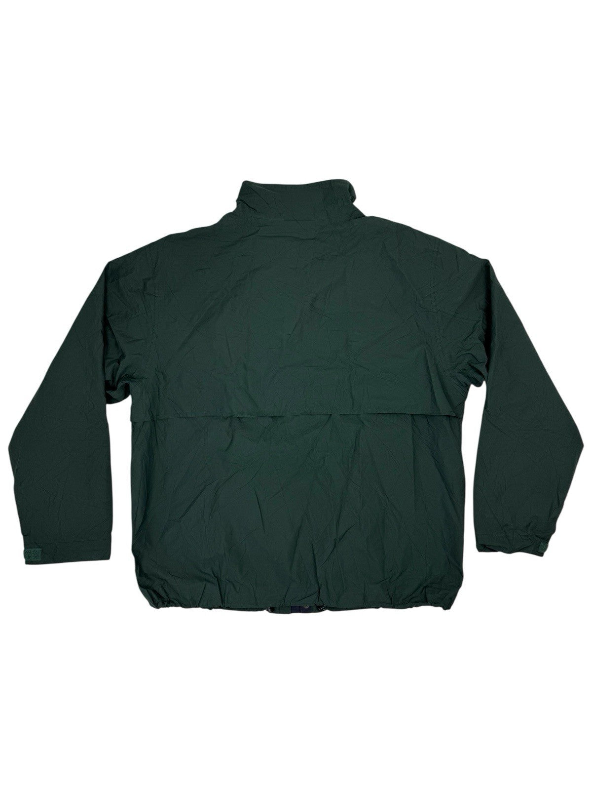LL Bean Green Retro Zip Windbreaker Jacket XL