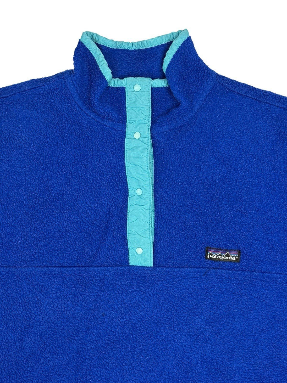 Patagonia Blue Retro Snap Fleece Jumper Size 12