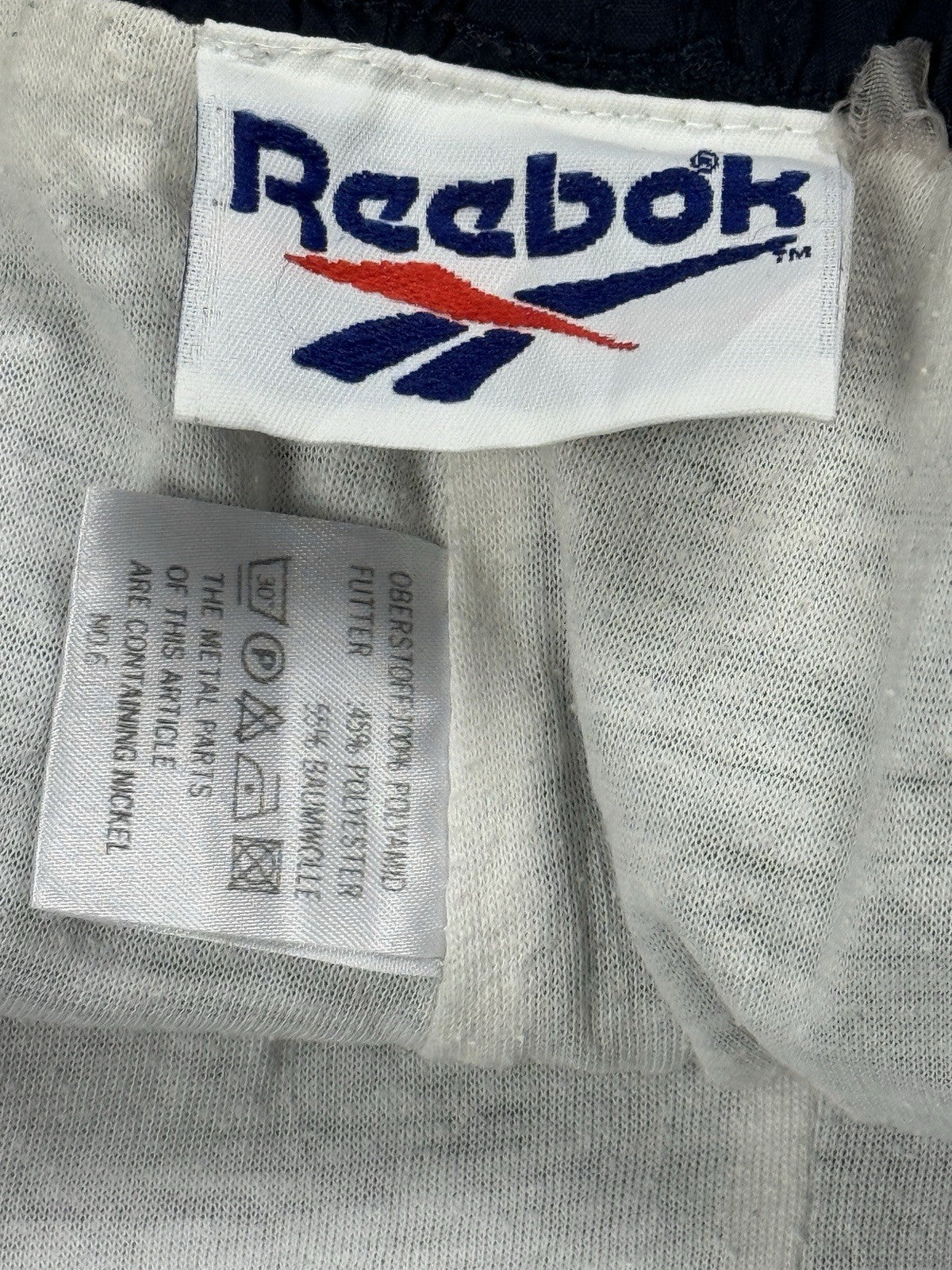 Reebok Vintage Lined Blue Tracksuit Bottoms Trousers XL