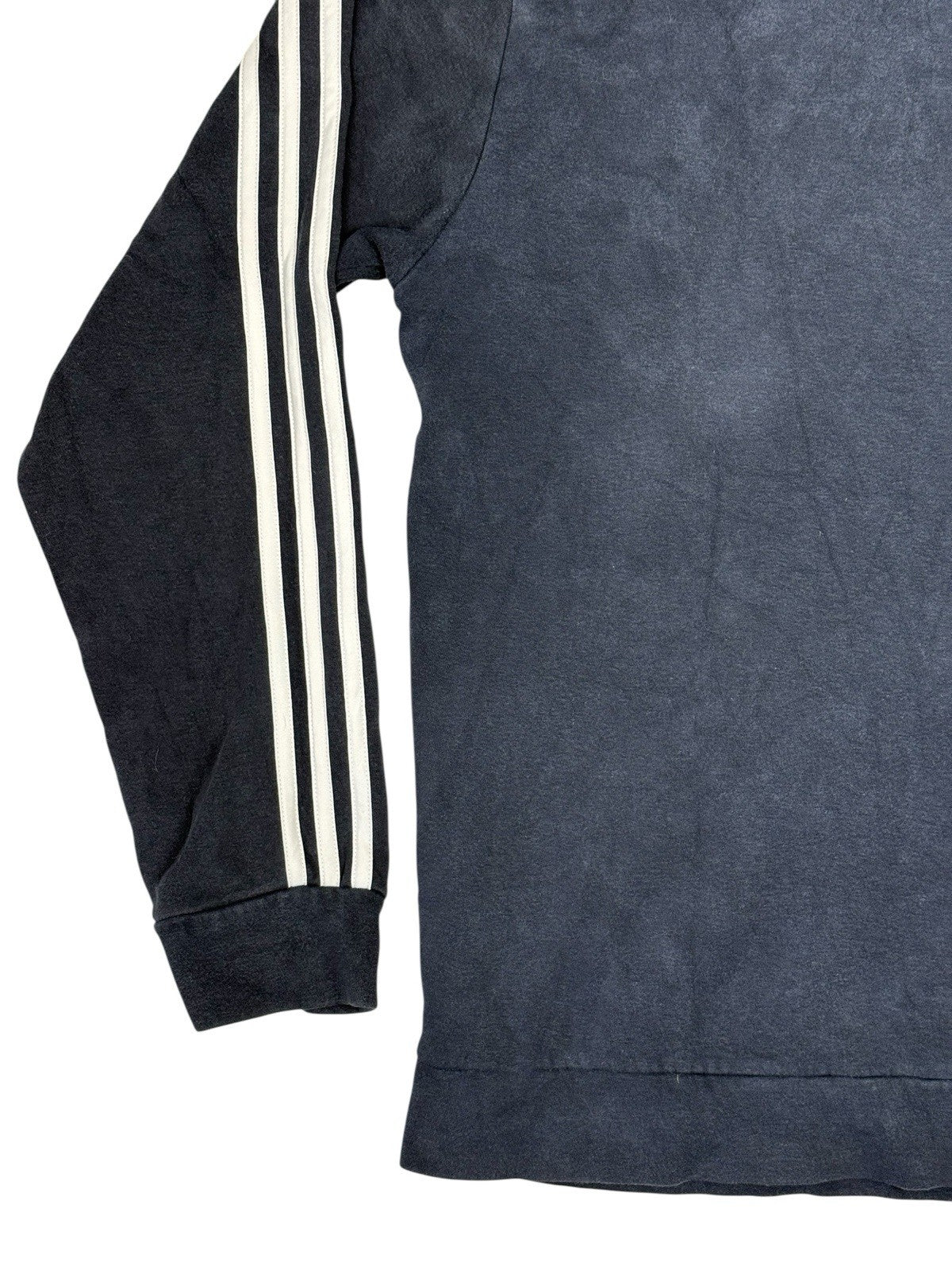 Adidas Blue Spell Out Print Logo Hoodie Medium