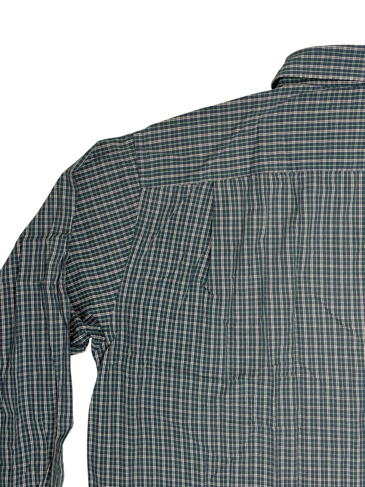 Lacoste Chemise Green Plaid Collared Shirt Large