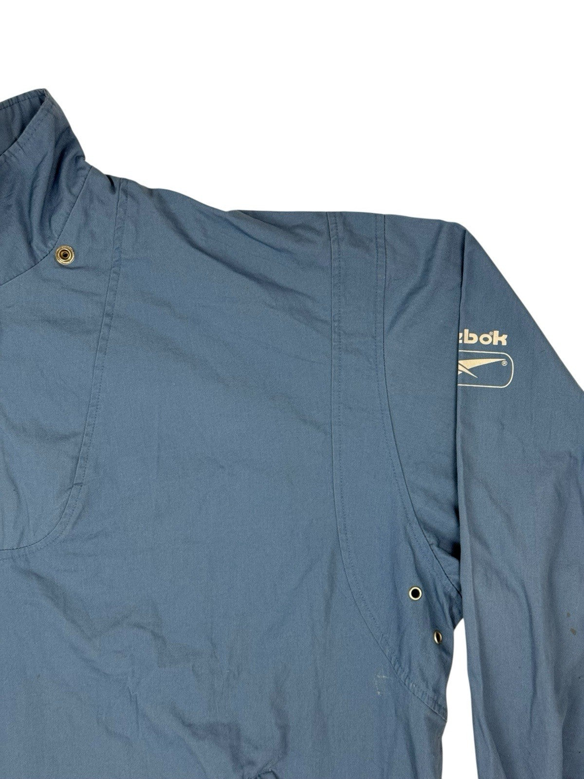 Reebok Blue Retro 1/4 Zip Pullover Jacket Large