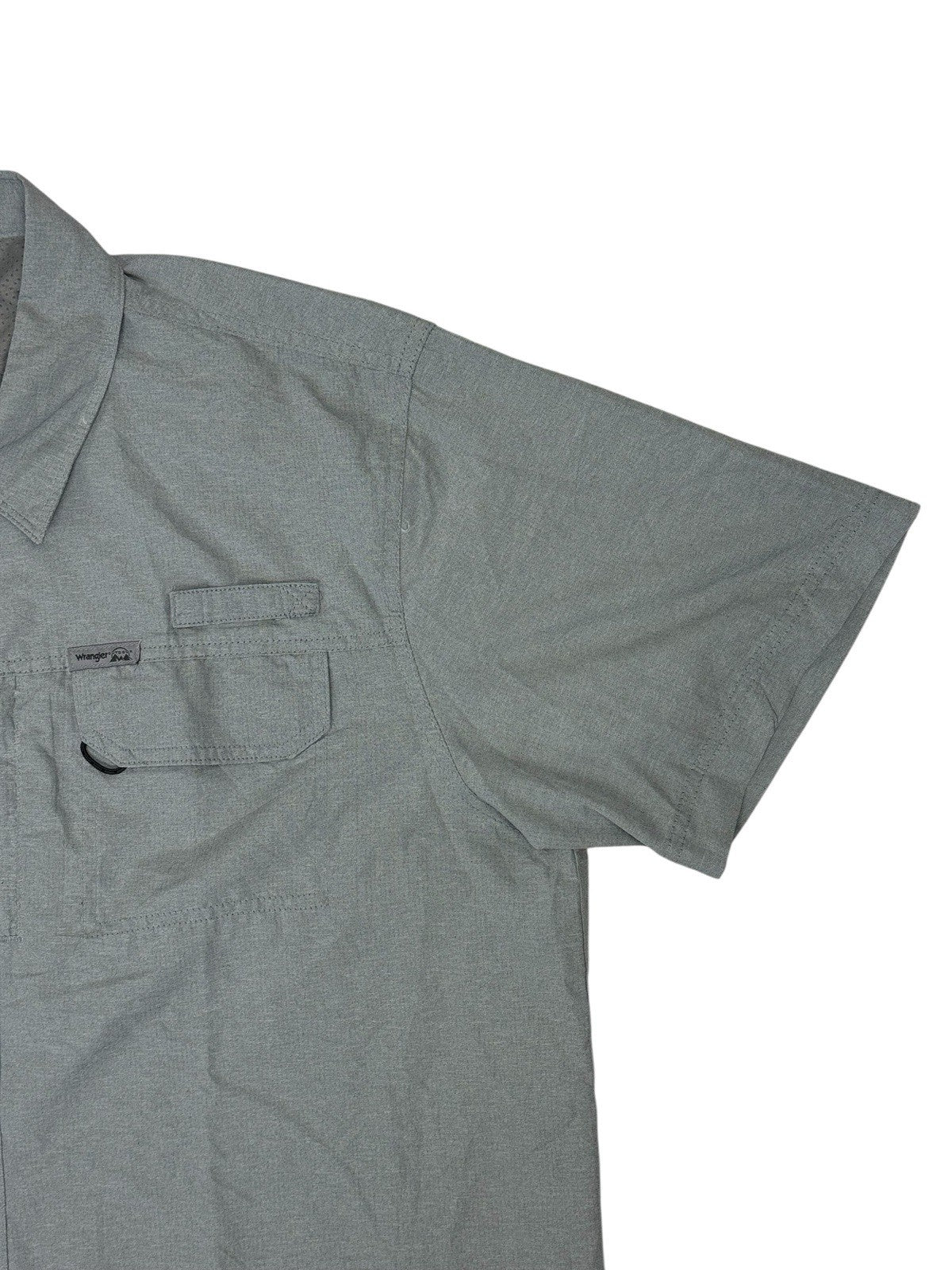 Wrangler Outdoor Grey Regular Fit Short Sleeve Collared Shirt XL