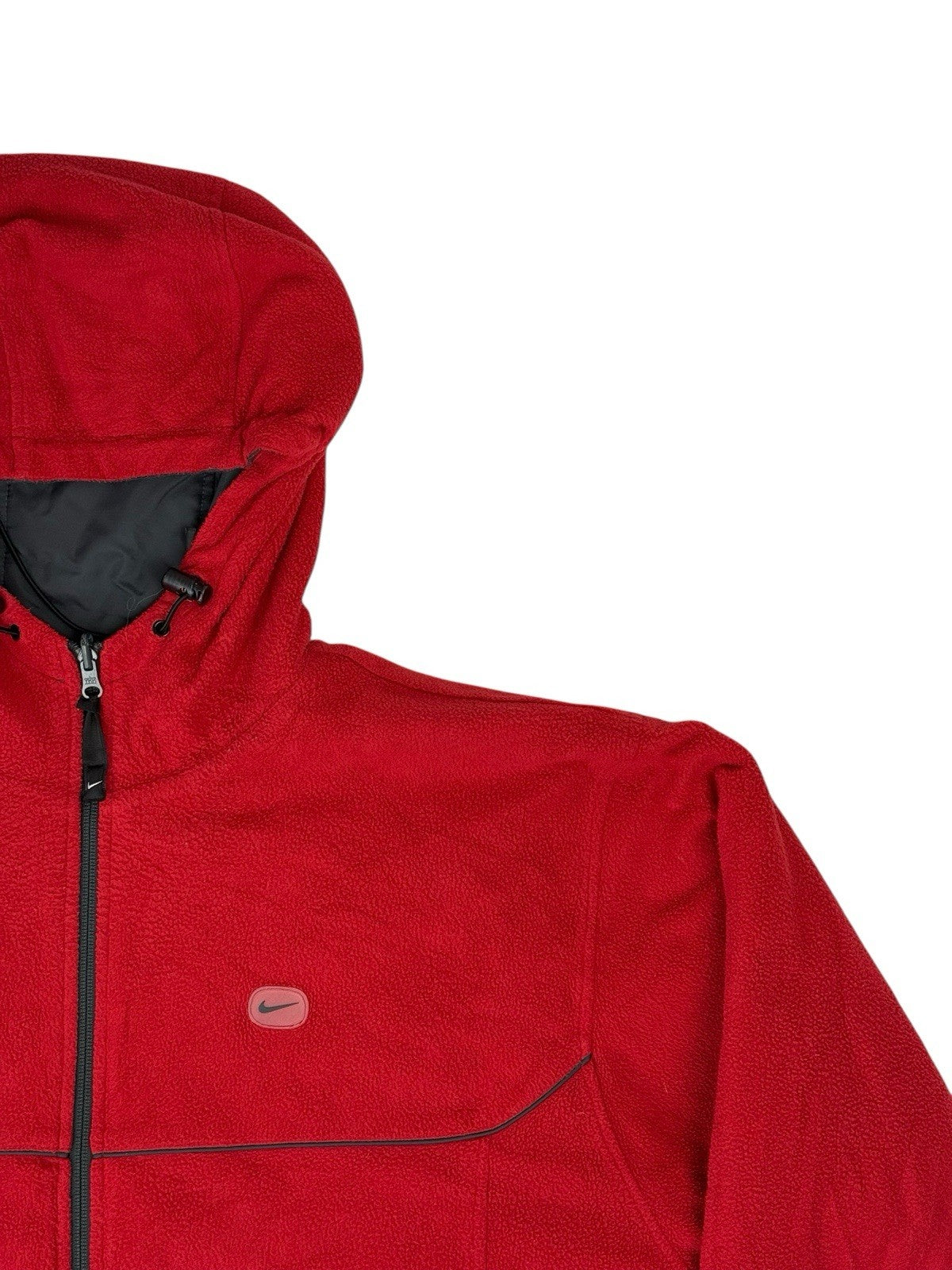 Nike Grey and Red Reversible Heavyweight Fleece Lined Jacket Large