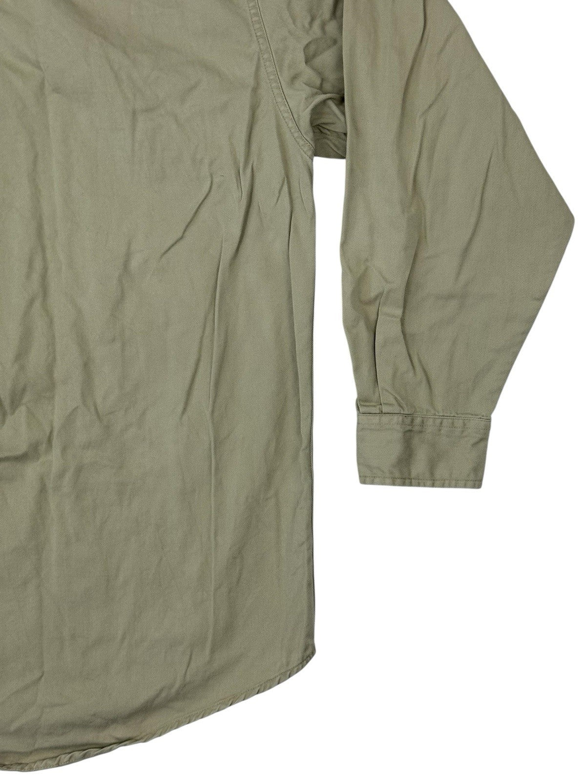 Eddie Bauer Beige Heavy Cotton Collared Shirt Medium