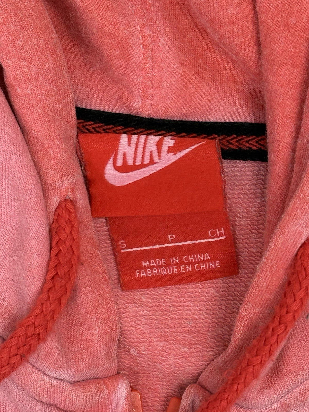 Nike Pink Faded Zip Hoodie Small