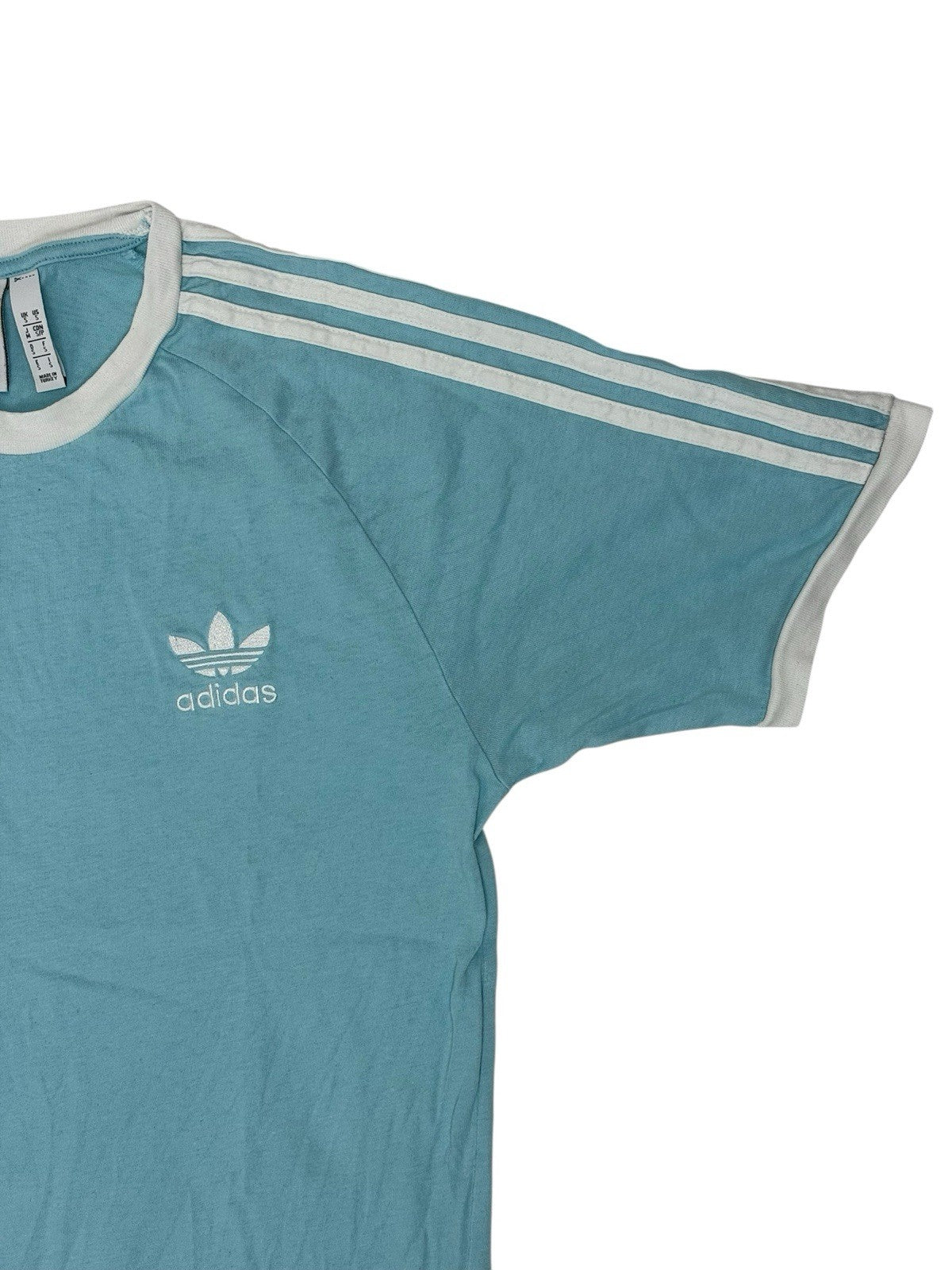 Adidas Blue 3-Stripe Top Small