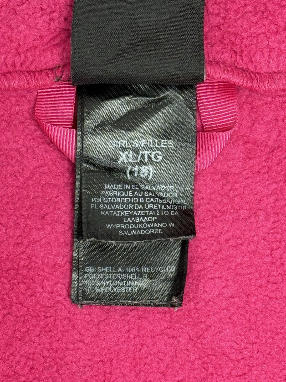 The North Face Pink Fleece Jacket Girls XL