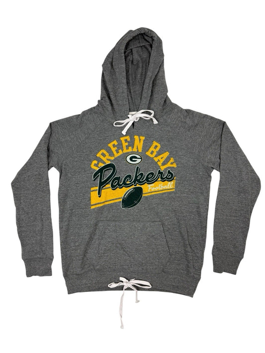 NFL Grey Green Bay Packers Distressed Print Hoodie XL