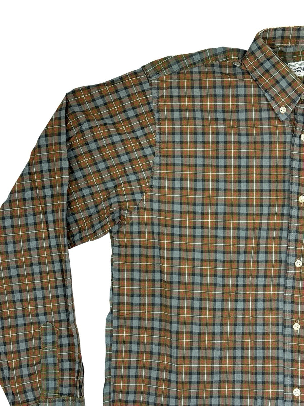 Chemise Lacoste Vintage Multicoloured Plaid Shirt Large