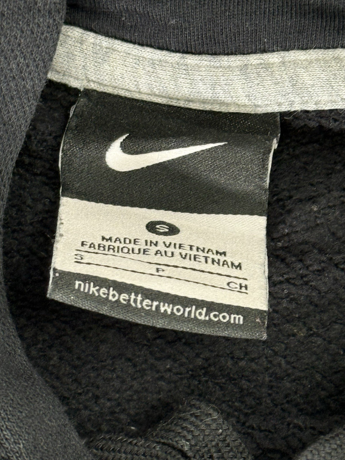 Nike Black Sports Print Hoodie Small