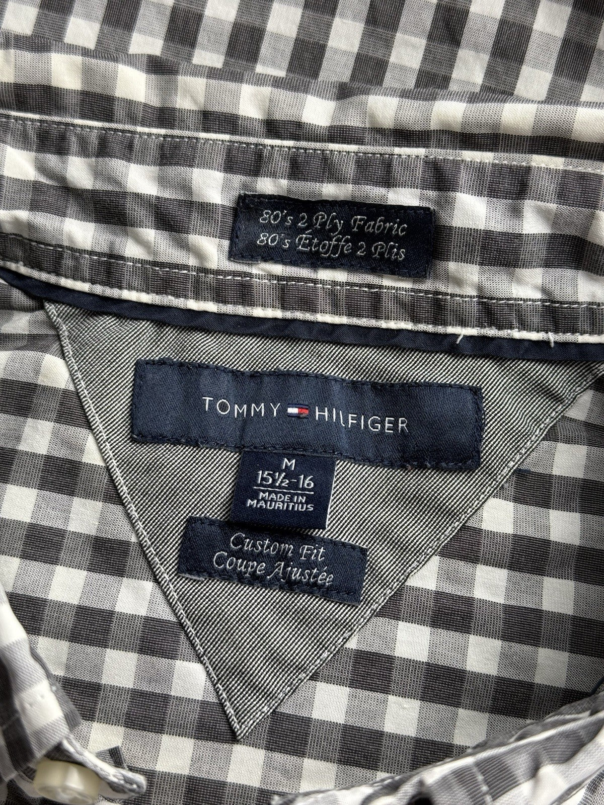 Tommy Hilfiger Grey Check Shirt Medium